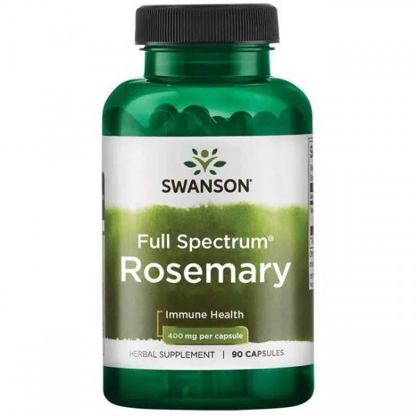RUŽMARIN - Swanson Rosemary 400 mg Kapsule - 90 Kapsula