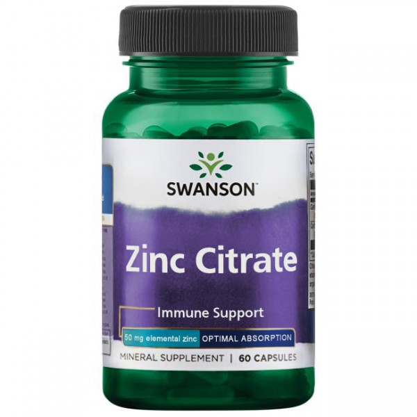 CINK Citrat ( Zinc Citrate, Cinkov Citrat ) Kapsule 50 mg Swanson - 60 Kapsula