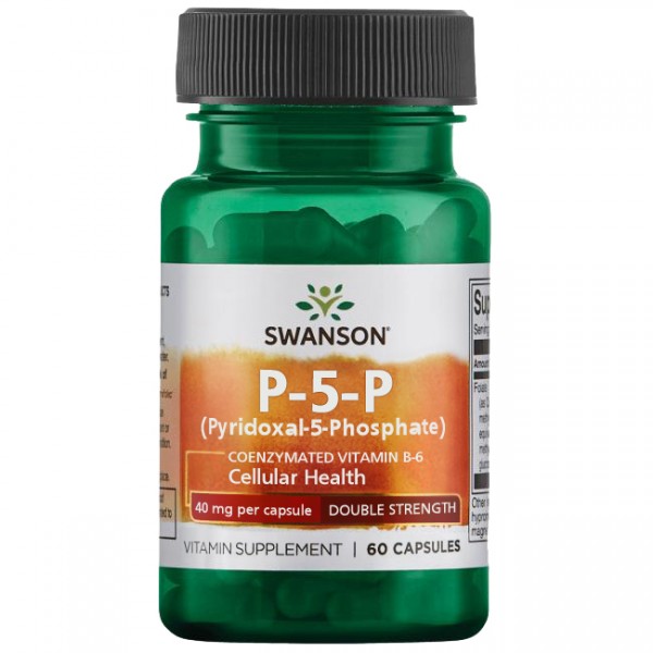 Vitamin B6 Swanson P-5-P (Piridoksal-5-Fosfat) 40 mg Kapsule Swanson - 60 Kapsula
