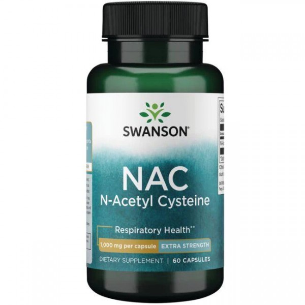 NAC - N Acetil Cistein ( N-Acetyl Cysteine ) 1000 mg Swanson - 60 Kapsula