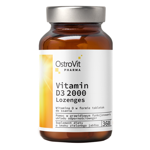 Vitamin D3 2000IU Pastile ( lozenges ) OstroVit Pharma - 360 Pastila