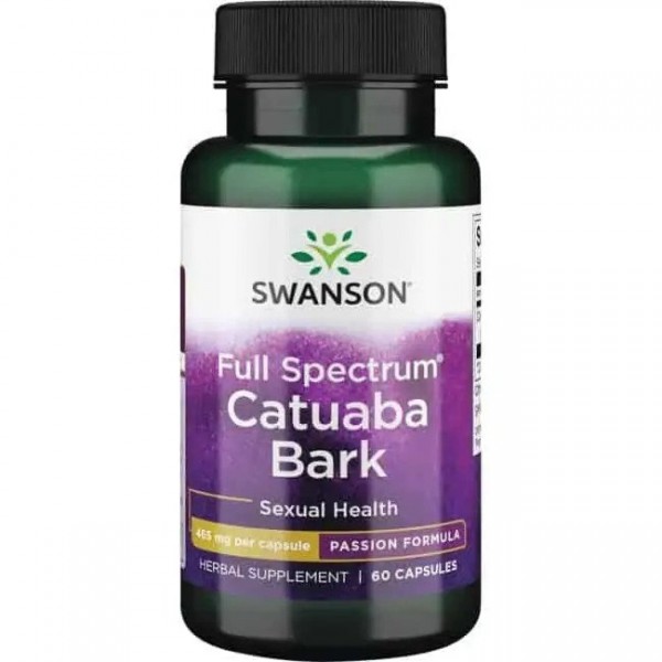 CATUABA BARK - Katuaba Kora (Erythroxylum vaccinifolium) Kapsule Swanson 465 mg - 60 Kapsula