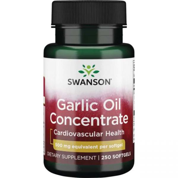 ULJE ČEŠNJAKA Kapsule Swanson (Garlic Oil) - 500:1 Koncentrat - 250 Softgel Kapsula