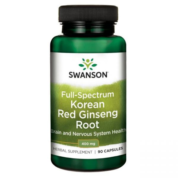 Azijski Crveni Ginseng (Žen Šen) Korijen - Panax Ginseng - Full Spectrum Korean Ginseng Swanson 400 mg - 90 Kapsula
