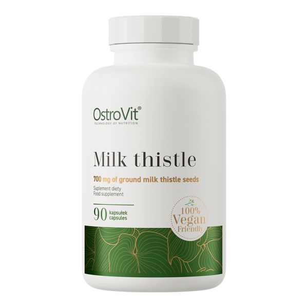 SIKAVICA (SILIMARIN) Marijin Oslobod - Mliječni Čičak eng. Milk Thistle OstroVit 700mg VEGE Kapsule - 90 Kapsula