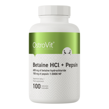 Betain Pepsin - Betaine HCL + Pepsin Kapsule OstroVit - 100 Kapsula