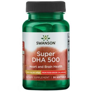 SUPER DHA - Esencijalne Masne Kiseline Swanson Softgel Kapsule 500 mg - 30 Softgel Kapsula