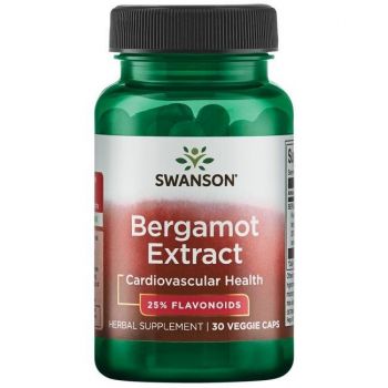 BERGAMOT Extract Swanson - Ekstrakt Bergamota Kapsule 500 mg - 30 VEGE Kapsula
