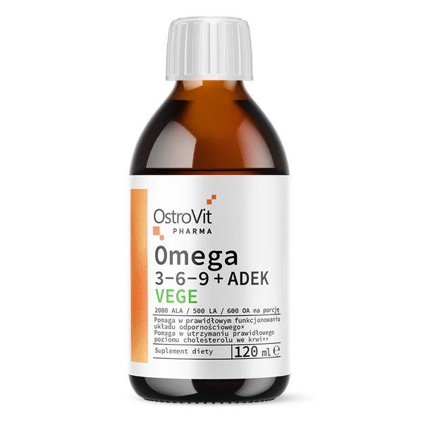 OstroVit Pharma - Omega 3 6 9 Liquid + ADEK - 120 ml u Tekućini