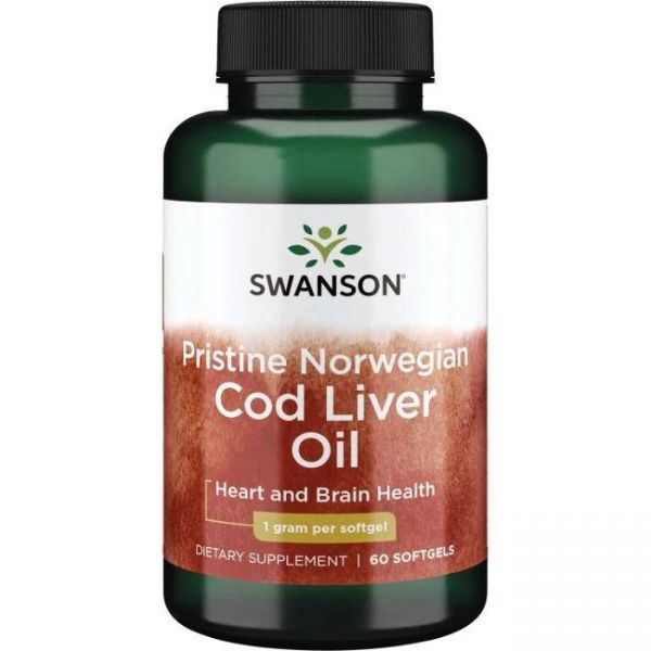 AKCIJA! Ulje Jetre Bakalara - Swanson Pristine Norwegian COD Liver Oil - 60 kapsula NAJBOLJE UPOTRIJEBITI DO 30.06.2026.