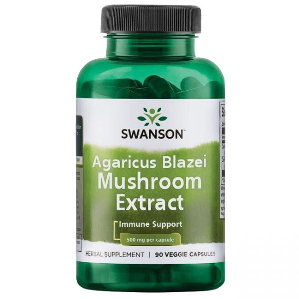 SUNČEVA PEČURKA Ekstrakt -AGARICUS BLAZEI Mushroom Swanson 500 mg - 90 Kapsula