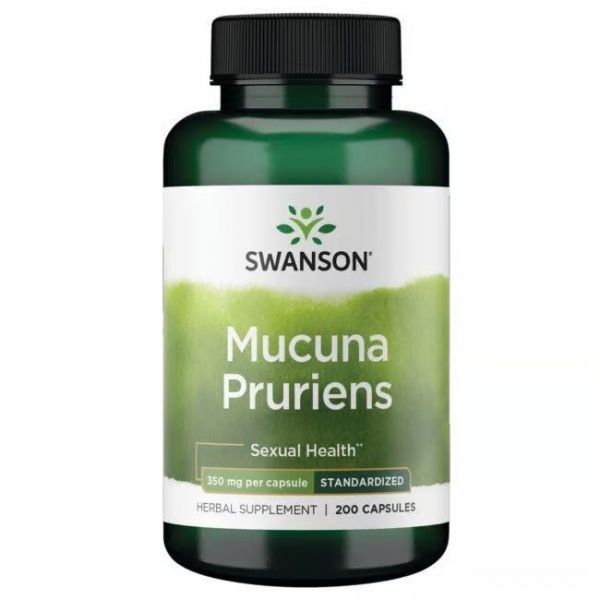 MUCUNA PRURIENS - MUKUNA Swanson 15% L DOPA - 350 mg - 200 Kapsula