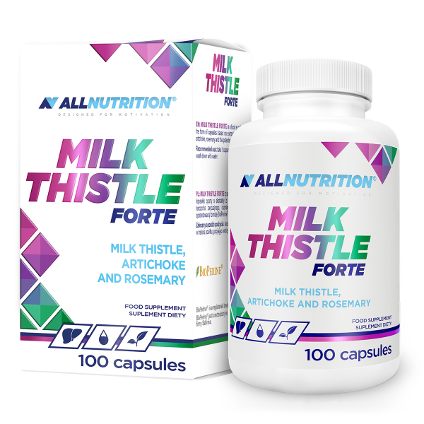 SIKAVICA ( SILIMARIN ) + Artičoka + Ružmarin Ekstrakt - Milk Thistle + Artichoke + Rosemary Kapsule ALL NUTRITION - 100 Kapsula