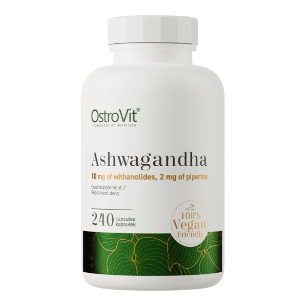 ASHWAGANDHA (Ašvaganda) Ekstrakt + Piperin Kapsule Ostrovit 139 mg - 240 Kapsula