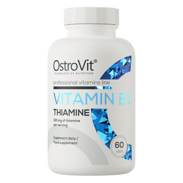 AKCIJA! VITAMIN B1 - Tiamin ( Thiamin ) 100 mg Kapsule OstroVit - 60 Kapsula NAJBOLJE UPOTRIJEBITI DO 05.08.2026.