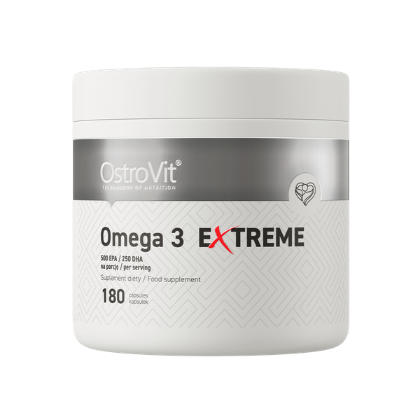 AKCIJA! Omega 3 Extreme OstroVit Riblje Ulje 1000mg Kapsule 500 EPA / 250 DPA - 180 kapsula NAJBOLJE UPOTRIJEBITI DO 19.10.2026.