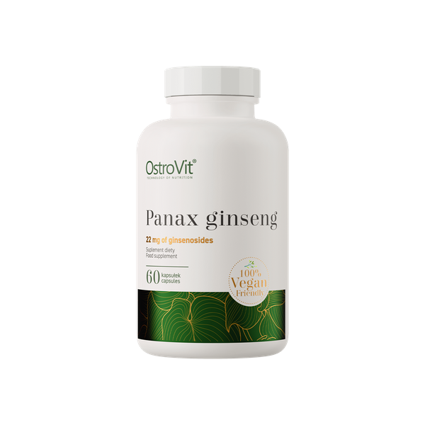 AKCIJA! Panax Ginseng 110 mg Kapsule Ostrovit VEGE - 60 kapsula NAJBOLJE UPOTRIJEBITI DO 10.08.2026.