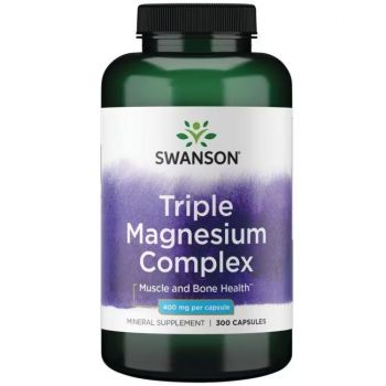 AKCIJA! Swanson Trostruki Magnezij ( Triple Magnesium Complex ) 400mg 300 kapsula NAJBOLJE UPOTRIJEBITI DO: 28.02.2026.
