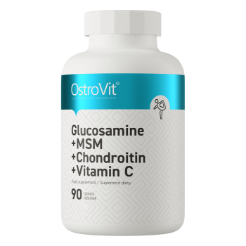 GLUKOZAMIN (Glucosamine) + MSM + KONDROITIN (Chondroitin) + Vitamin C Tablete OstroVit - 90 tableta