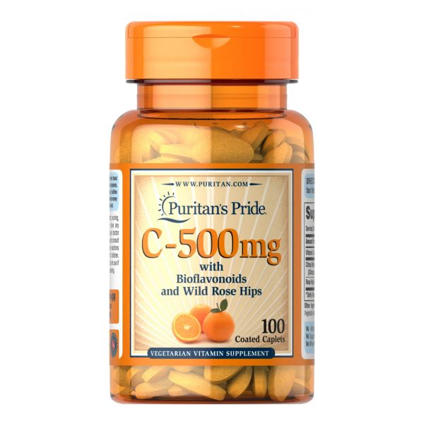 AKCIJA! VITAMIN C 500 mg + Bioflavonoidi + Ekstrakt Šipka Puritan's Pride - 100 Tabteta NAJBOLJE UPOTRIJEBITI DO: 28.02.2026.