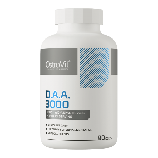 D.A.A. - DAA - D Asparaginska Kiselina 3000 mg Kapsule OstroVit ( d aspartic acid ) - 90 Kapsula