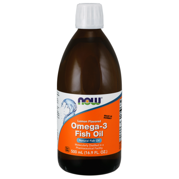 OMEGA 3 ( Tekuće Riblje Ulje, Fish Oil ) Liquid 1000 mg NOW FOODS - 500 ml Limun