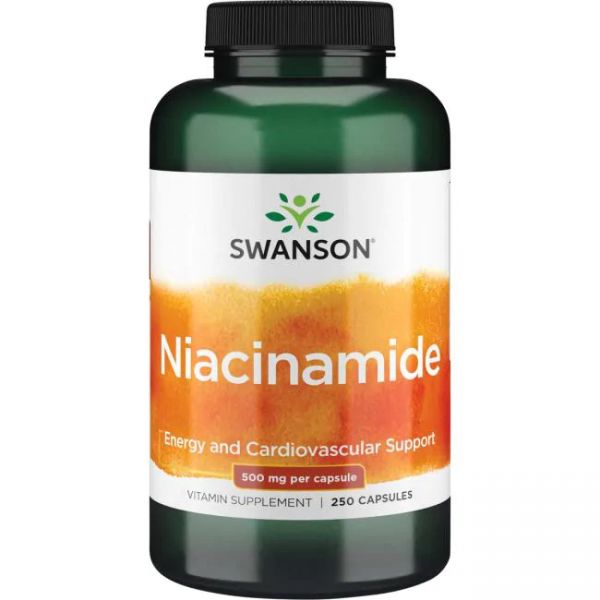AKCIJA! Niacinamid - Niacinamide Swanson 500 mg Kapsule - 250 Kapsula NAJBOLJE UPOTRIJEBITI DO: 31.05.2026.