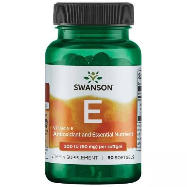 AKCIJA! Vitamin E 200IU - Swanson Kapsule - 60 Softgel Kapsula NAJBOLJE UPOTRIJEBITI: 31.05.2026.