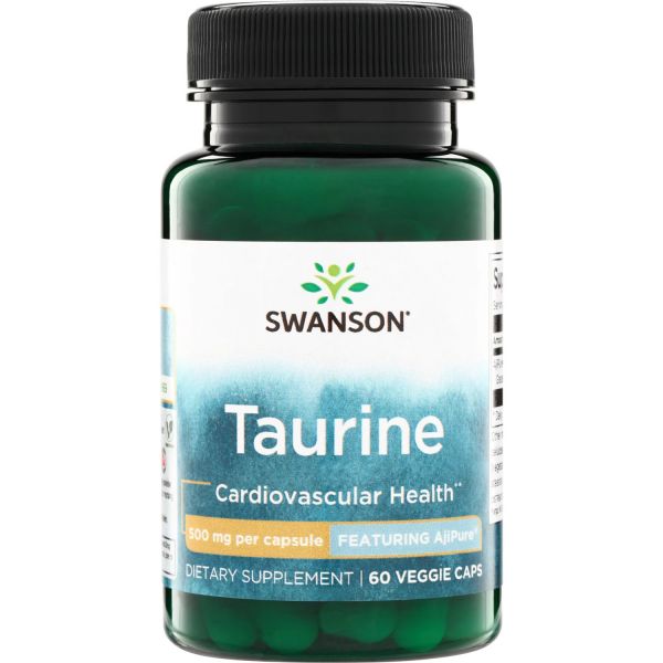 AKCIJA! L TAURIN ( Taurine ) AjiPure 500 mg VEGE Kapsule Swanson - 60 Kapsula NAJBOLJE UPOTRIJEBITI DO 31.05.2026.