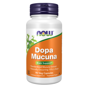 DOPA MUCUNA PRURIENS - MUKUNA NOW FOODS 15% L DOPA - 800 mg - 90 VEGE Kapsula