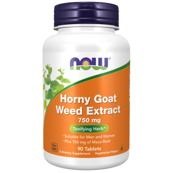EPIMEDIUM Ekstrakt - NOW Foods Horny Goat Weed Extract Tablete 750 mg - 90 Tableta