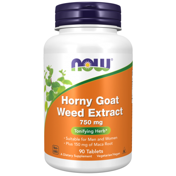 EPIMEDIUM Ekstrakt - NOW Foods Horny Goat Weed Extract Tablete 750 mg - 90 Tableta