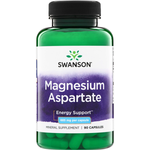 AKCIJA! MAGNEZIJ ASPARTAT - Magnesium Aspartate Kapsule 685 mg Swanson - 90 Kapsula NAJBOLJE UPOTRIJEBITI DO 30.09.2026.