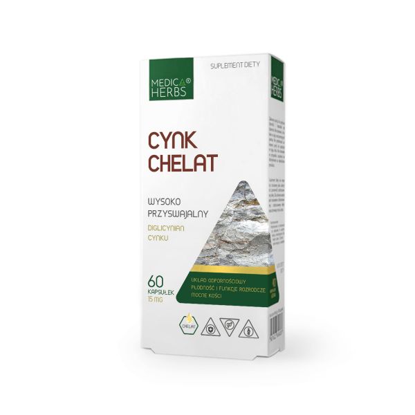 AKCIJA! CINK KELAT - GLICINAT, BISGLICINAT Medica Herbs - 60 Kapsula NAJBOLJE UPOTRIJEBITI DO 31.10.2026.