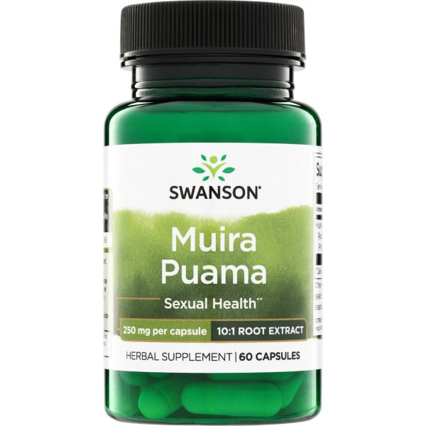 AKCIJA! MUIRA PUAMA (Ptychopetalum olacoides) Kapsule Swanson 10:1 Ekstrakt - 60 Kapsula NAJBOLJE UPOTRIJEBITI DO 31.10.2026.