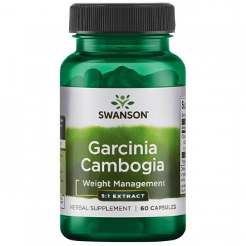 GARCINIA CAMBOGIA - Kambodžanska Garcinija Kapsule 5:1 80 mg Swanson - 60 Kapsula