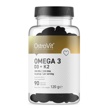 Omega 3 Riblje Ulje 1000mg Kapsule + Vitamin D3 + K2 + E Kompleks - 90 kapsula
