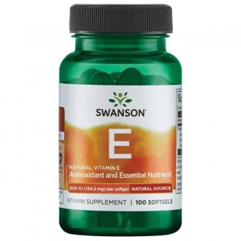 Prirodni Vitamin E 200IU - Swanson Kapsule - 100 Softgel Kapsula