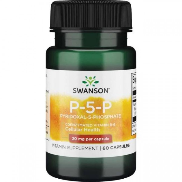 Vitamin B6 Swanson P-5-P (Piridoksal-5-Fosfat) 20 mg Kapsule Swanson - 60 Kapsula