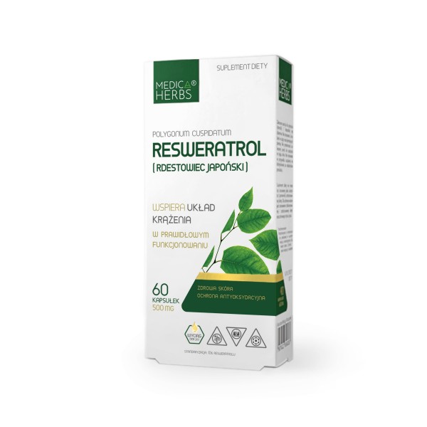 Resveratrol Kapsule 50 mg (500 mg ekstrakta japanskog dvornika) - 60 Kapsula