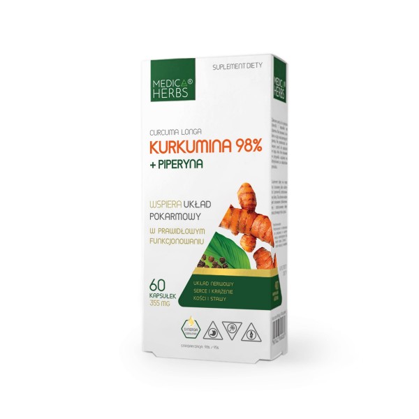KURKUMIN ( Curcumin ) Kapsule 98% + Piperin 355 mg - 60 Kapsula