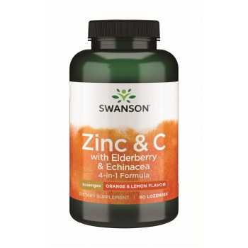 Cink (Zinc) + Vitamin C + Crna Bazga (Elderberry) + Ehinacea (Echinacea) Pastile - 60 Pastila