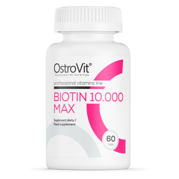 BIOTIN Tablete 10.000 MAX - Vitamin B7 10000 mcg (10 mg) - 60 Tableta