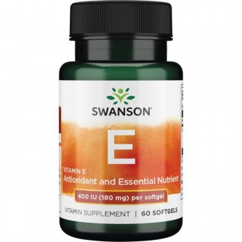 Vitamin E Kapsule 400IU 180 mg Swanson - 60 Softgel Kapsula